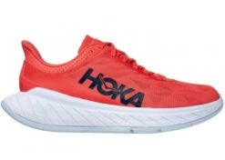 HOKA ONE ONE Carbon X 2 - Women's Running Shoes - Hot Coral / Black Iris