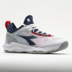 Diadora Blushield Fly 4+ Men's White/Blue Corsair/Fiery Red -Sneaker Store 117031 5