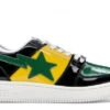 A Bathing Ape Bape Sta Low Color Block Black Yellow Green -Sneaker Store 1F80191001 BLK